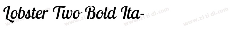 Lobster Two Bold Ita字体转换